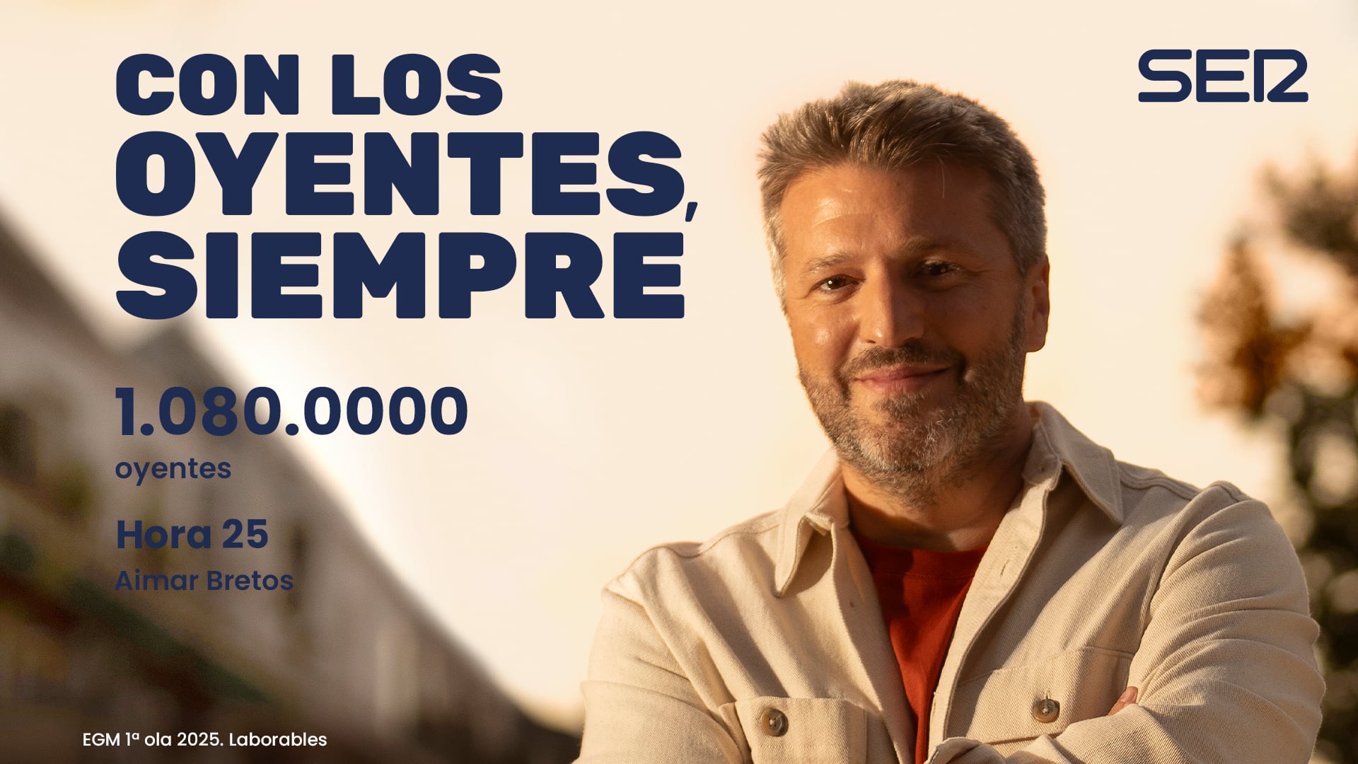 Hora 25, dirigido por Aimar Bretos, confirma su liderazgo de las noches informativas con 1.080.000 de oyentes.