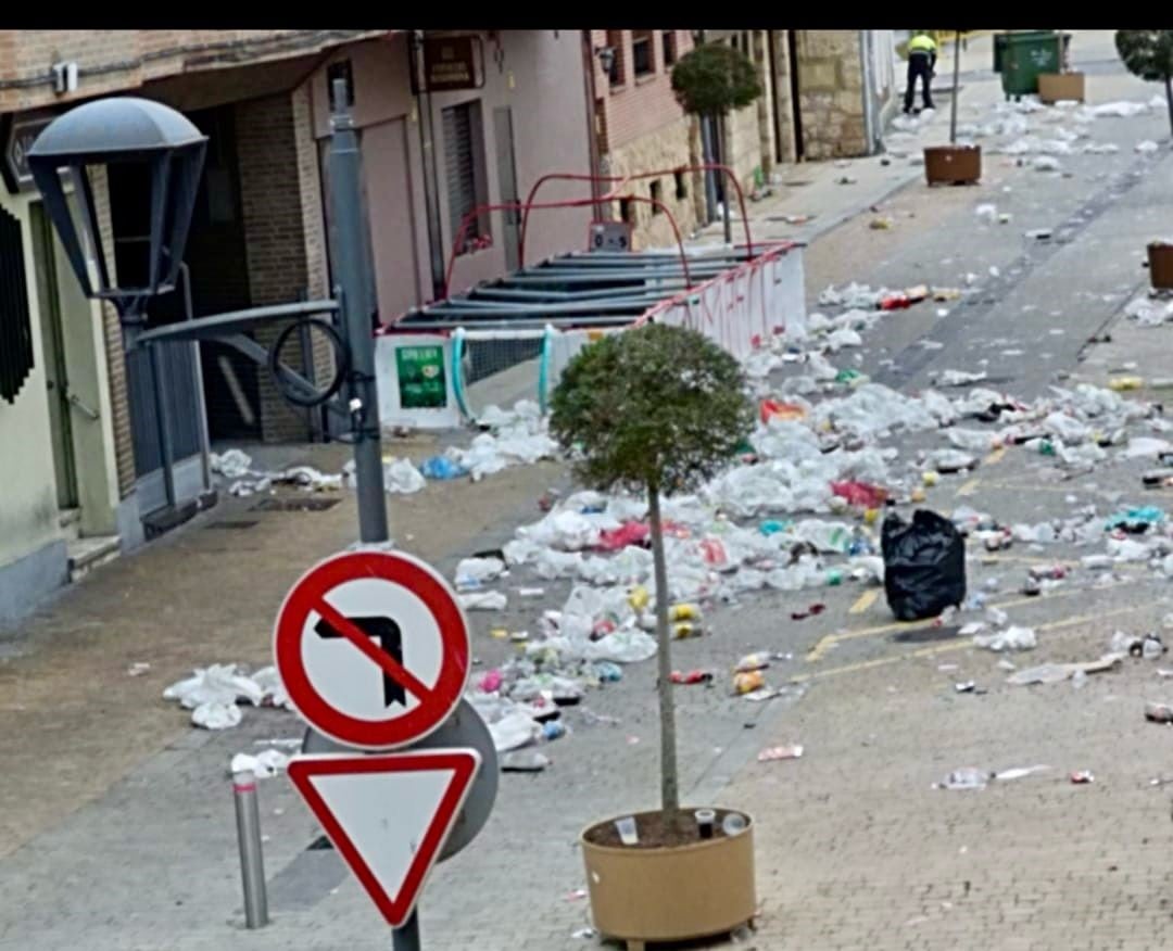 Estado en que quedaron algunas zonas de Villamuriel el pasado sábado