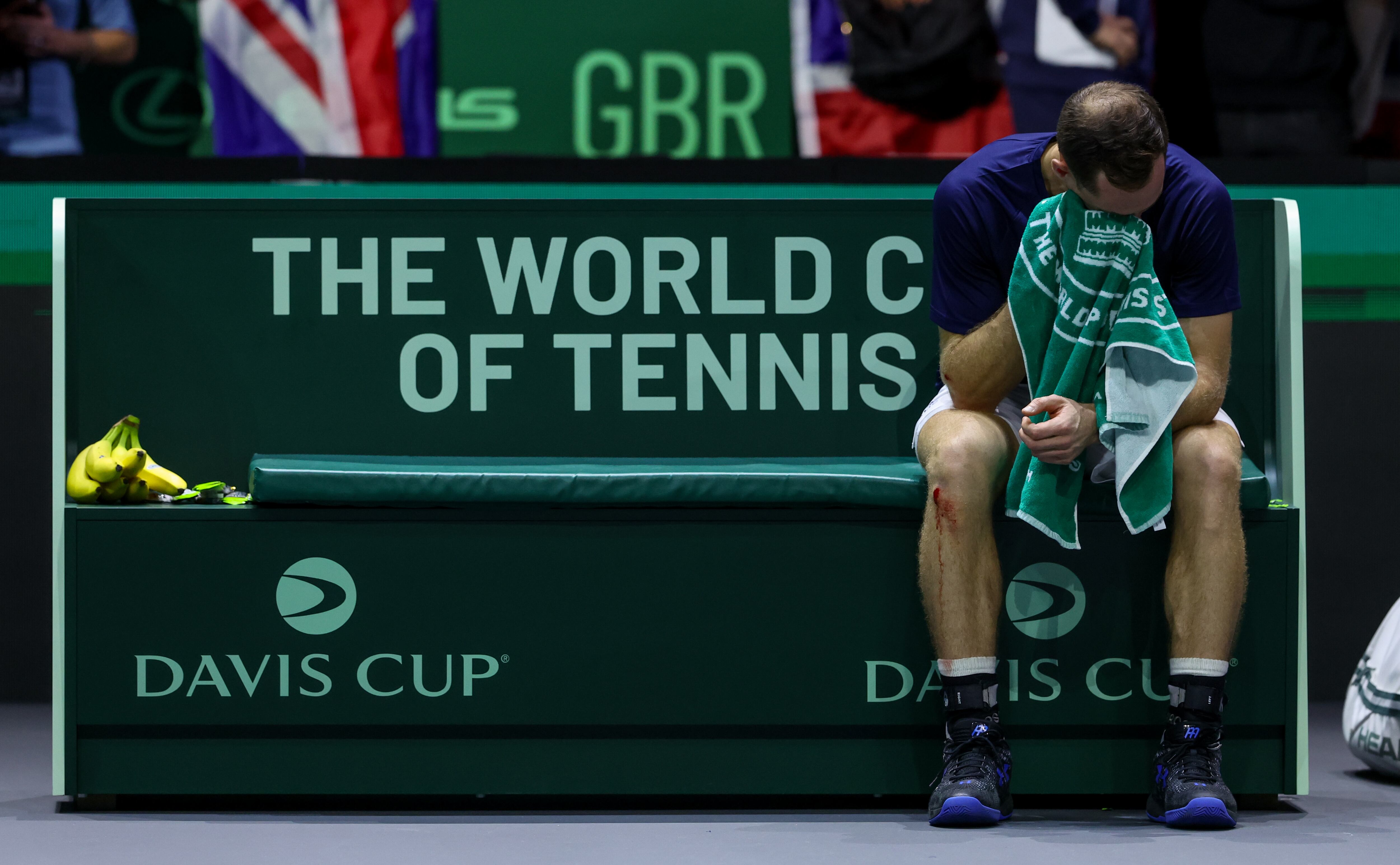 Andy Murray, tras finalizar su partido con el Reino Unido en la Copa Davis. (Photo by Alex Dodd - CameraSport via Getty Images)