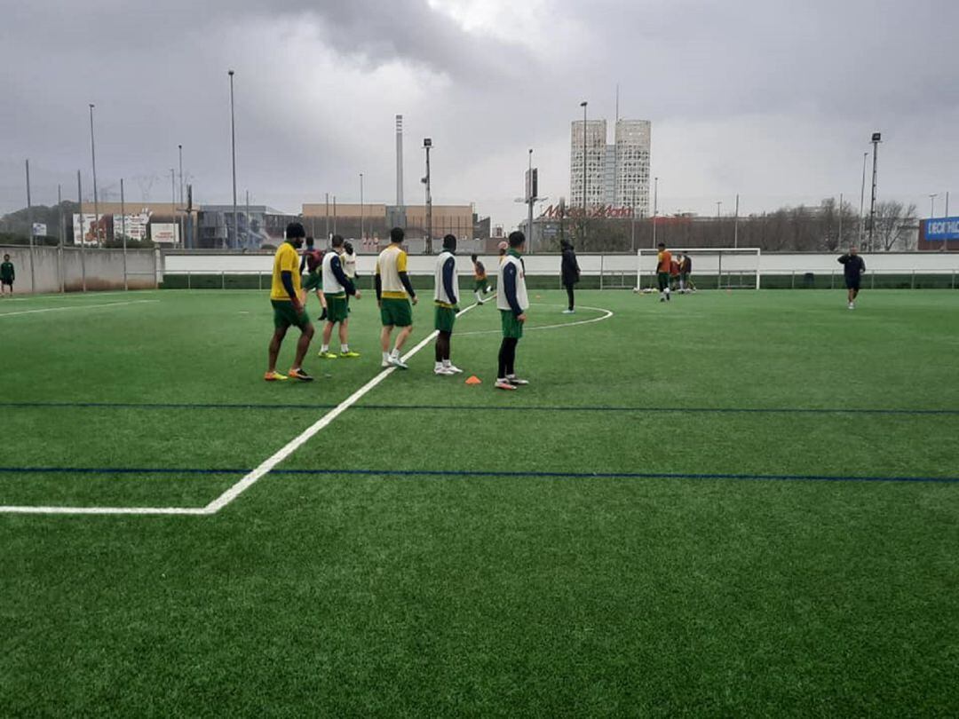 Un momento de un entreno.