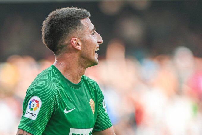 Nico Fernández tras ser anulado su gol por el colegiado