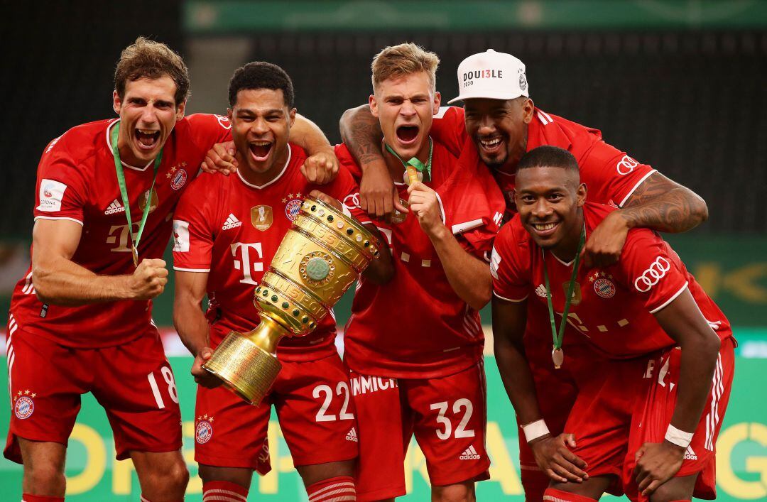 Jugadores del Bayern Munich celebrando el título de Copa