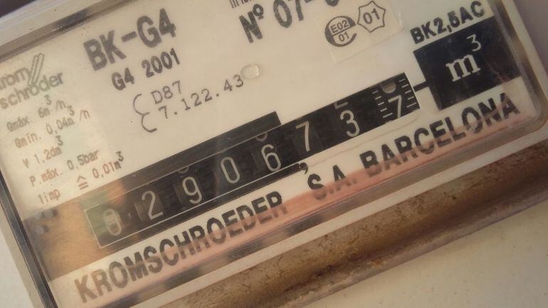 Un comptador domèstic del gas 