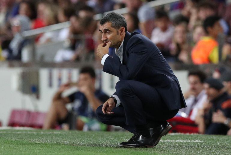 Valverde, durante el partido ante el Alavés