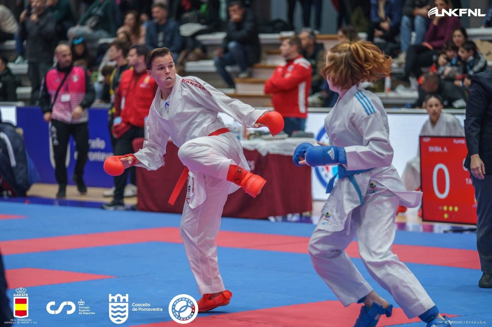 Amelie Skiba en la final de la Liga Nacional de Karate.