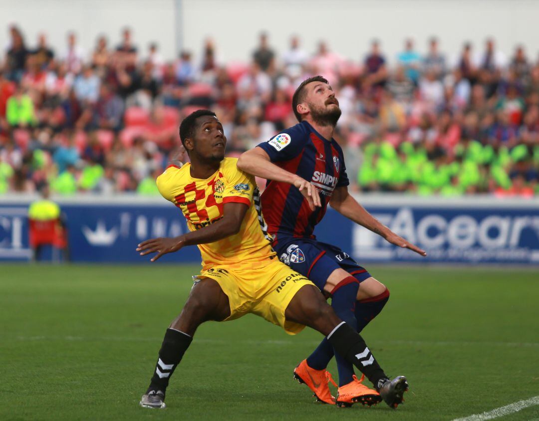 Moment del partit Huesca-Nàstic de la passada temporada