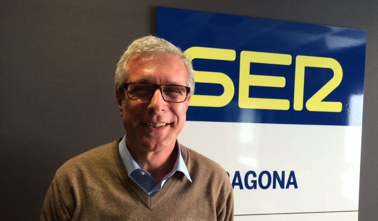 Imatge de Ballesteros als estudis de SER Tarragona. 