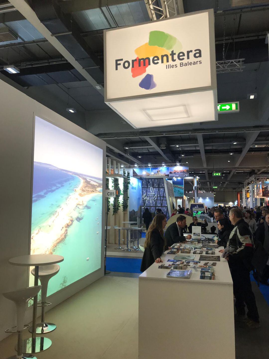 Imagen del stand de Formentera en la BIT de Milán