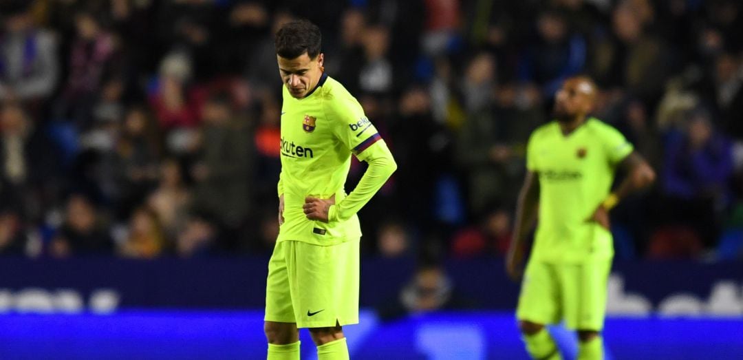 Coutinho, durante el partido del Ciutat de Valencia