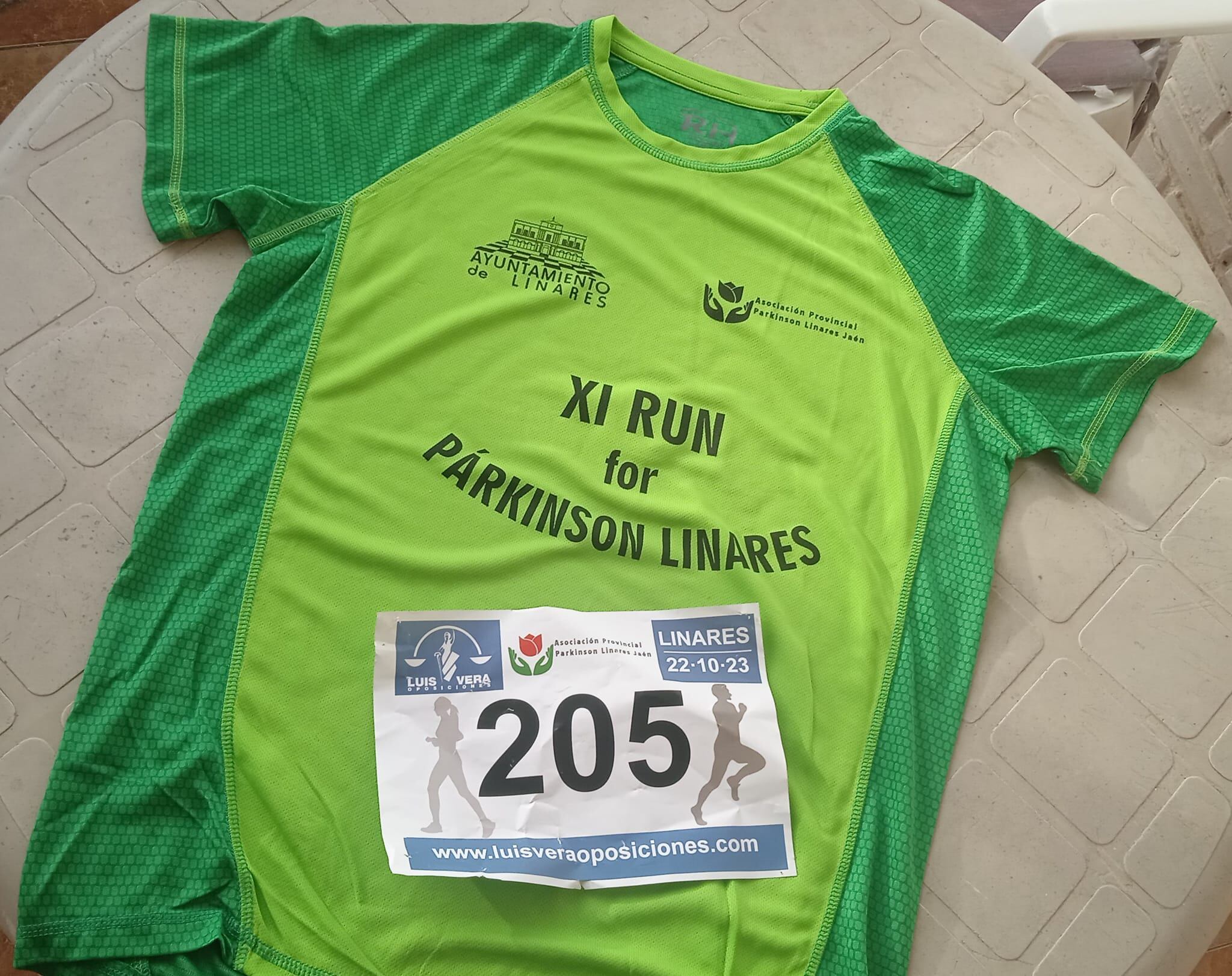 Camiseta y dorsal IX &quot;Run for Parkinson&quot; Linares