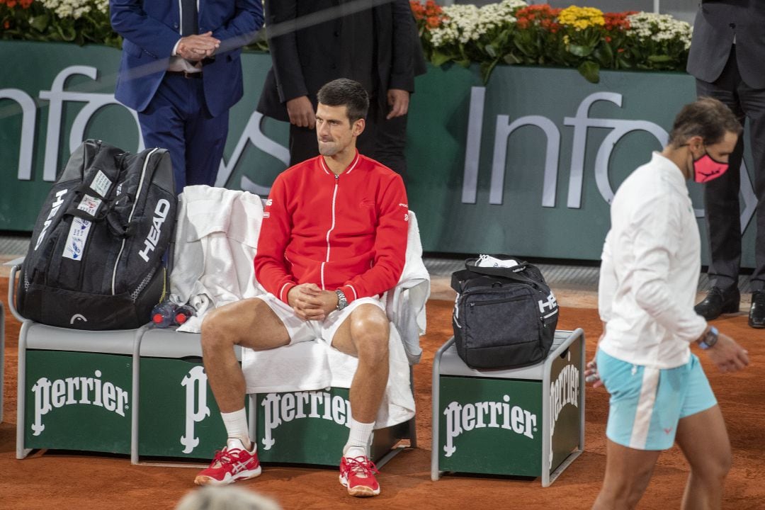 Djokovic y Nadal tras la final de Roland Garros. 