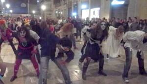 Fiesta de Halloween en plena calle Larios de Málaga