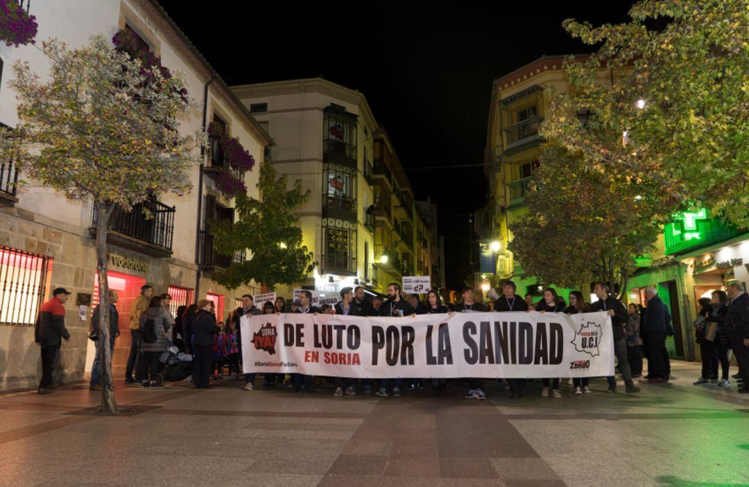 Manifestación por la Sanidad de Soria, en 2018.