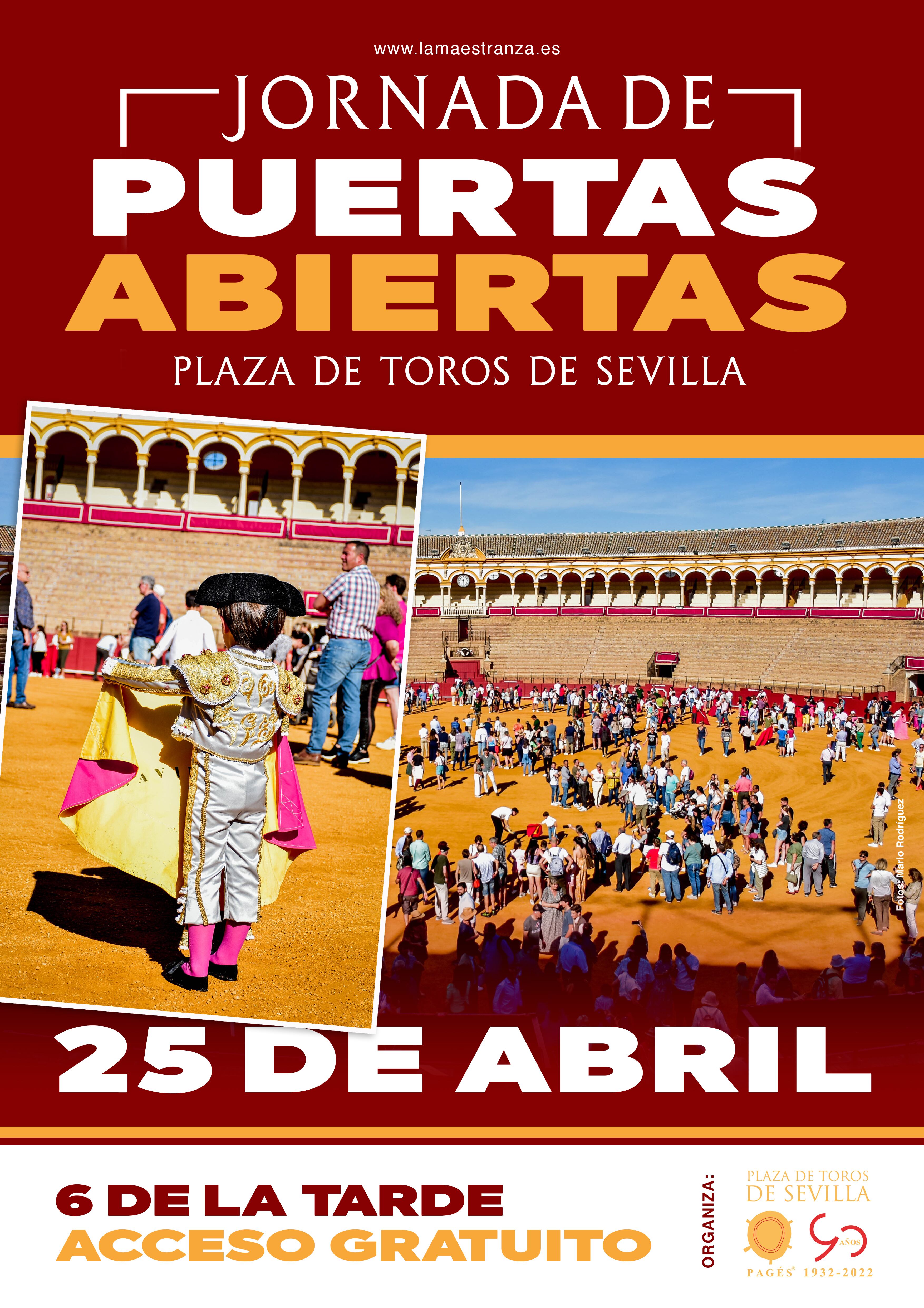 Cartel de la jornada de puertas abiertas en la Real Maestranza