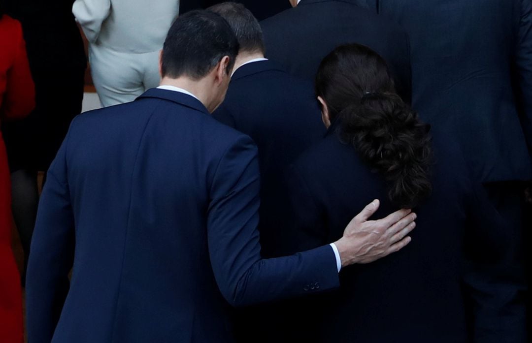 El presidente del Gobierno, Pedro Sánchez, y el vicepresidente, Pablo Iglesias