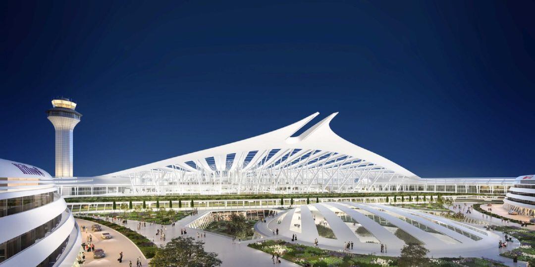 Proyecto del aeropuerto de Chicago diseñado por Santiago Calatrava