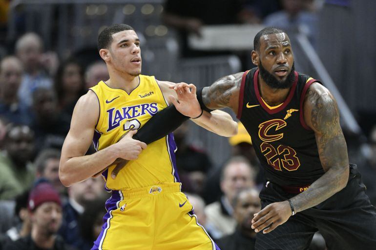 LeBron James and Lonzo Ball.