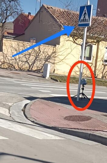 Control de velocidad de la Policía Local en la Avenida Costa Rica de Burgos