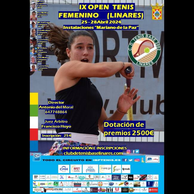 Cartel del Open de Tenis Femenino 2024.