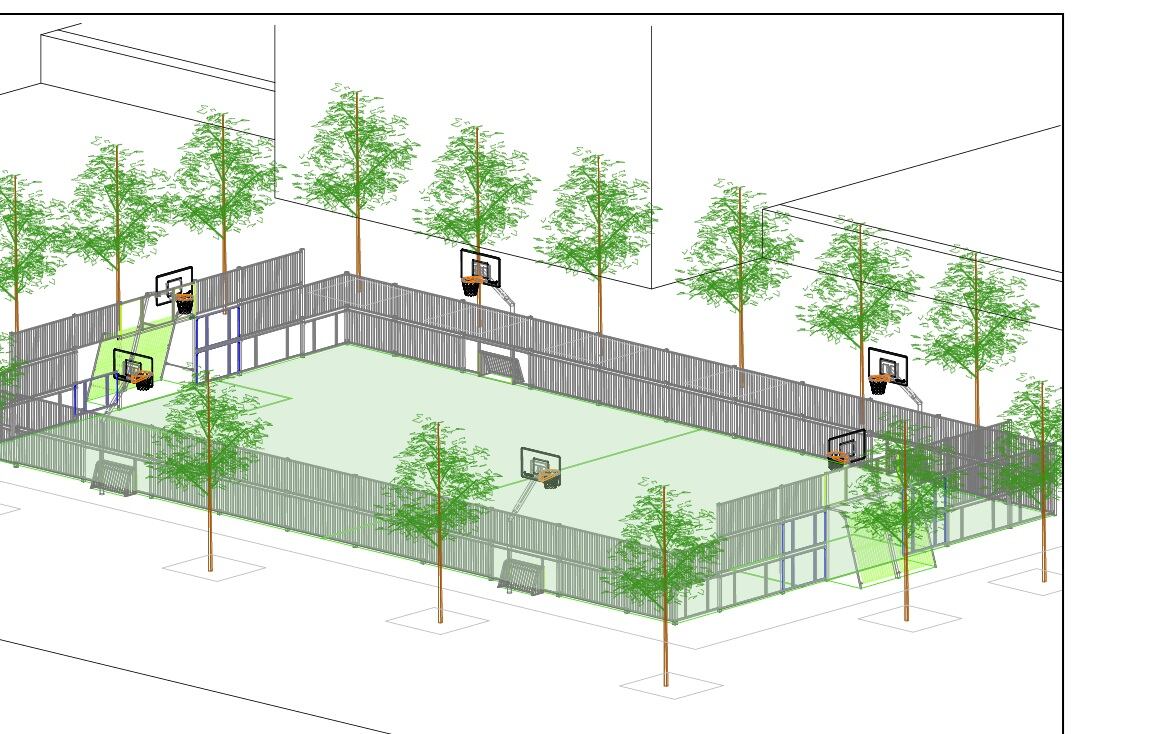 Pista multideportiva de la calle Zacarías Martínez