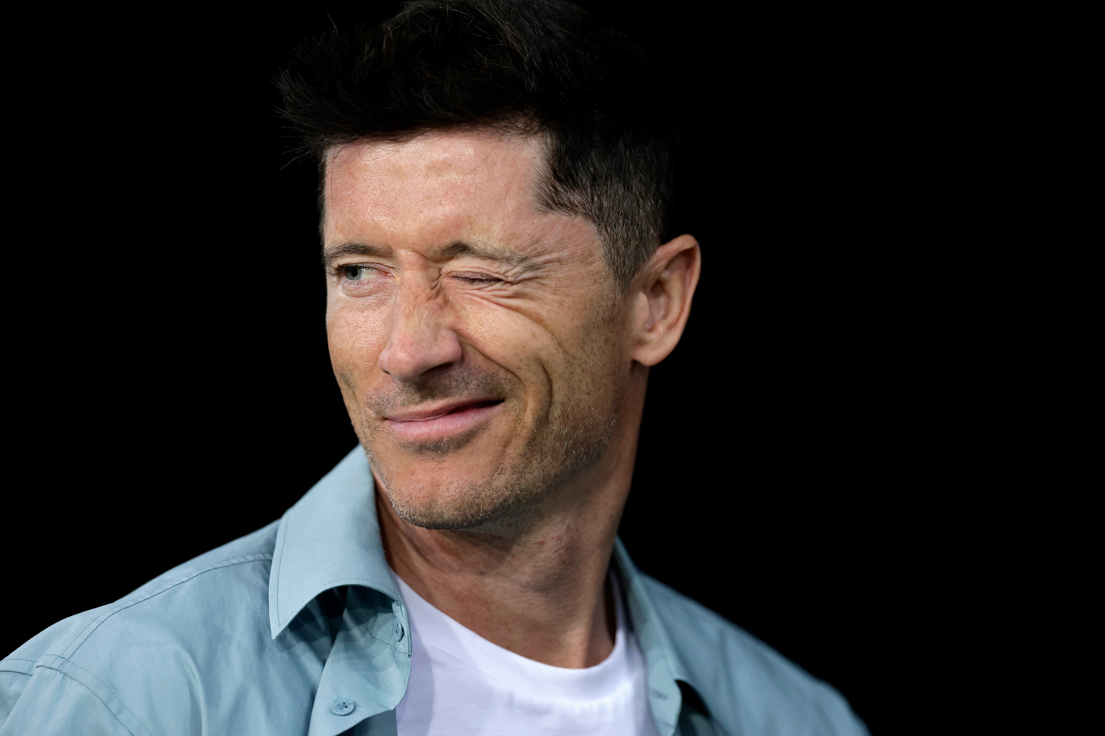 Robert Lewandowski, durante el Barça-Inter de Milán de la Champions League