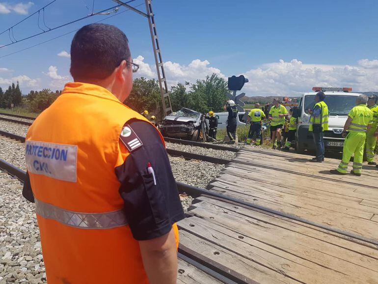 Accidente en el paso a nivel de Fontanar