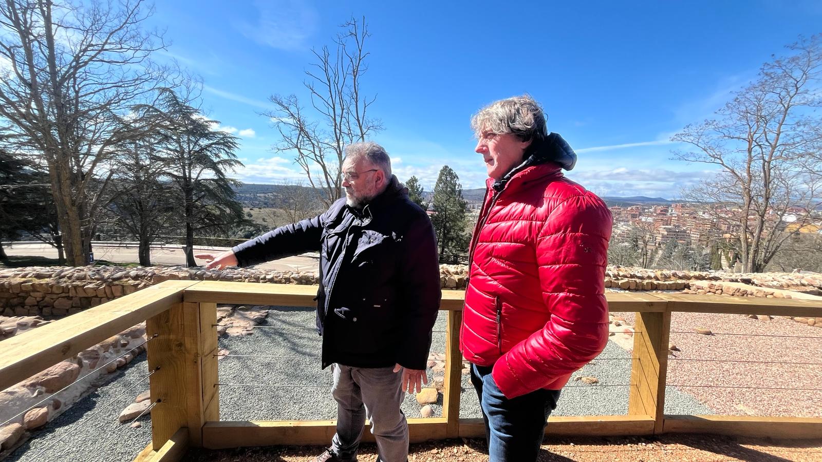 Visita a las obras del castillo