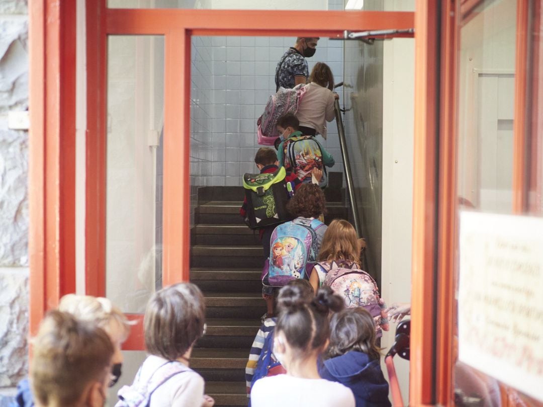 Vuelta al cole en el colegio publico Victor Pradera de Pamplona.