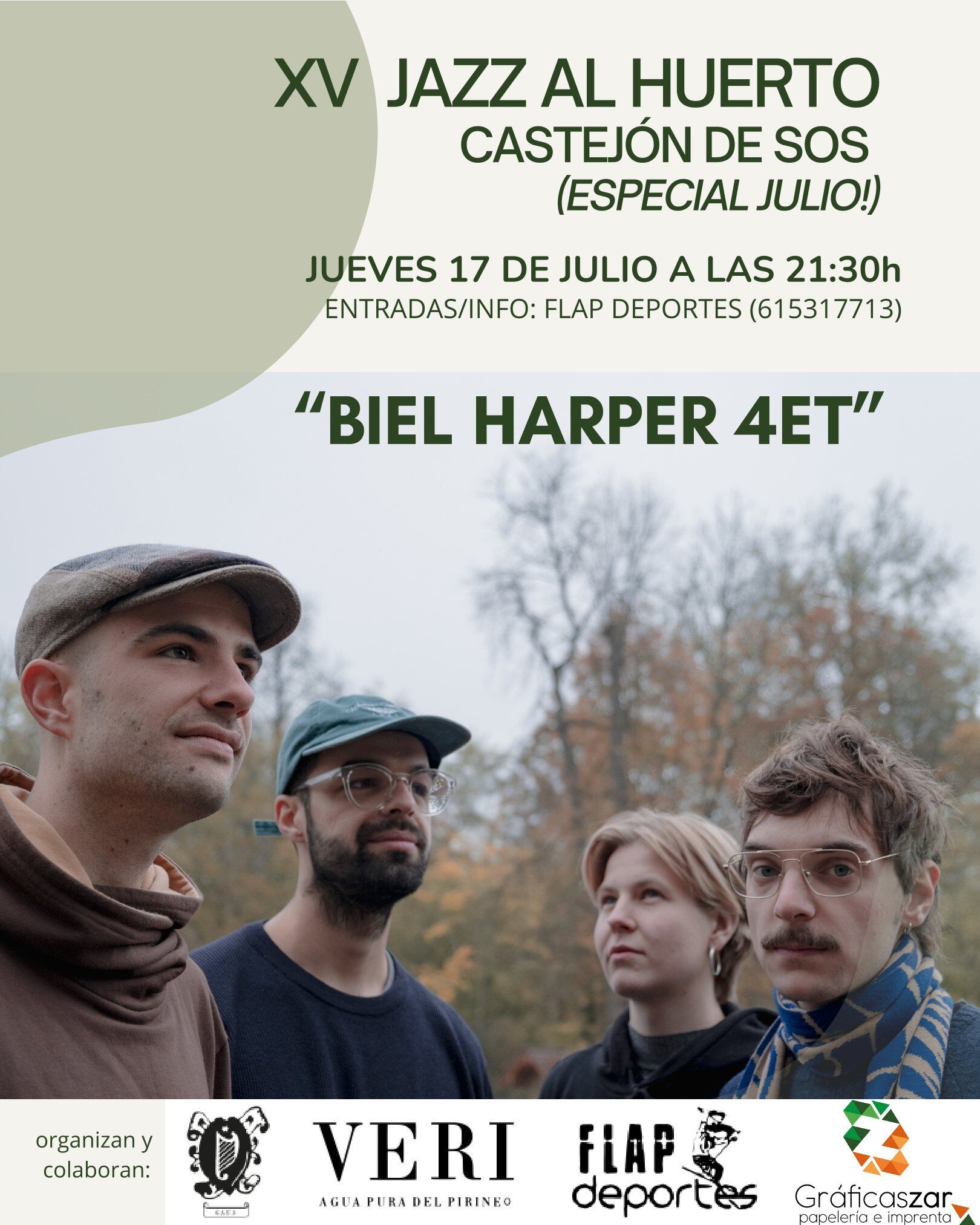 Cartel JAZZ AL HUERTO.