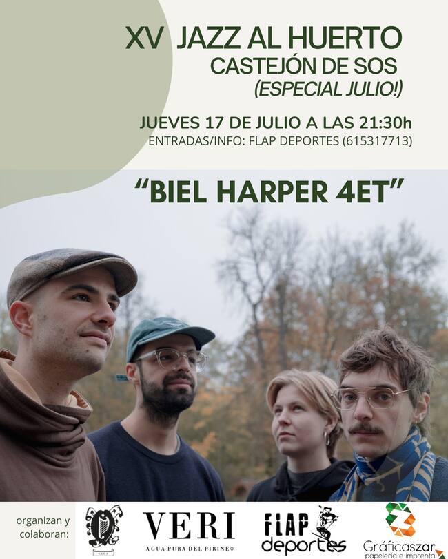 Cartel JAZZ AL HUERTO.