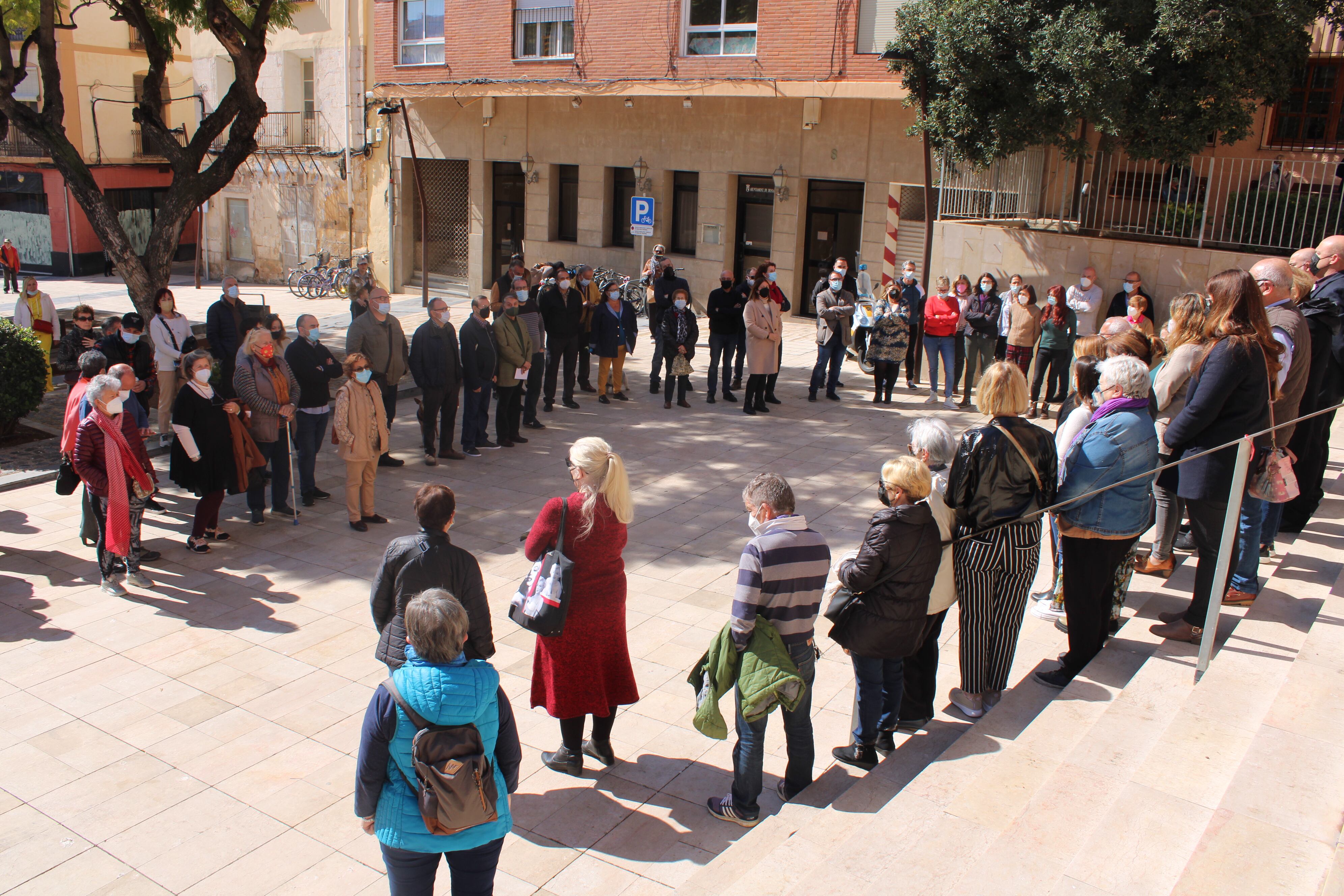Concentración silenciosa por Ucrania, en Dénia.