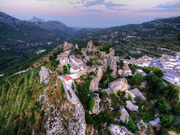 Imagen aérea de Guadalest