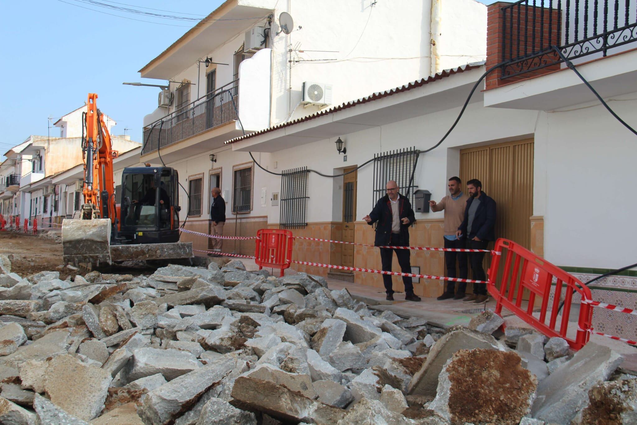 Obras en algunas de las calles del Sexmo en Cártama