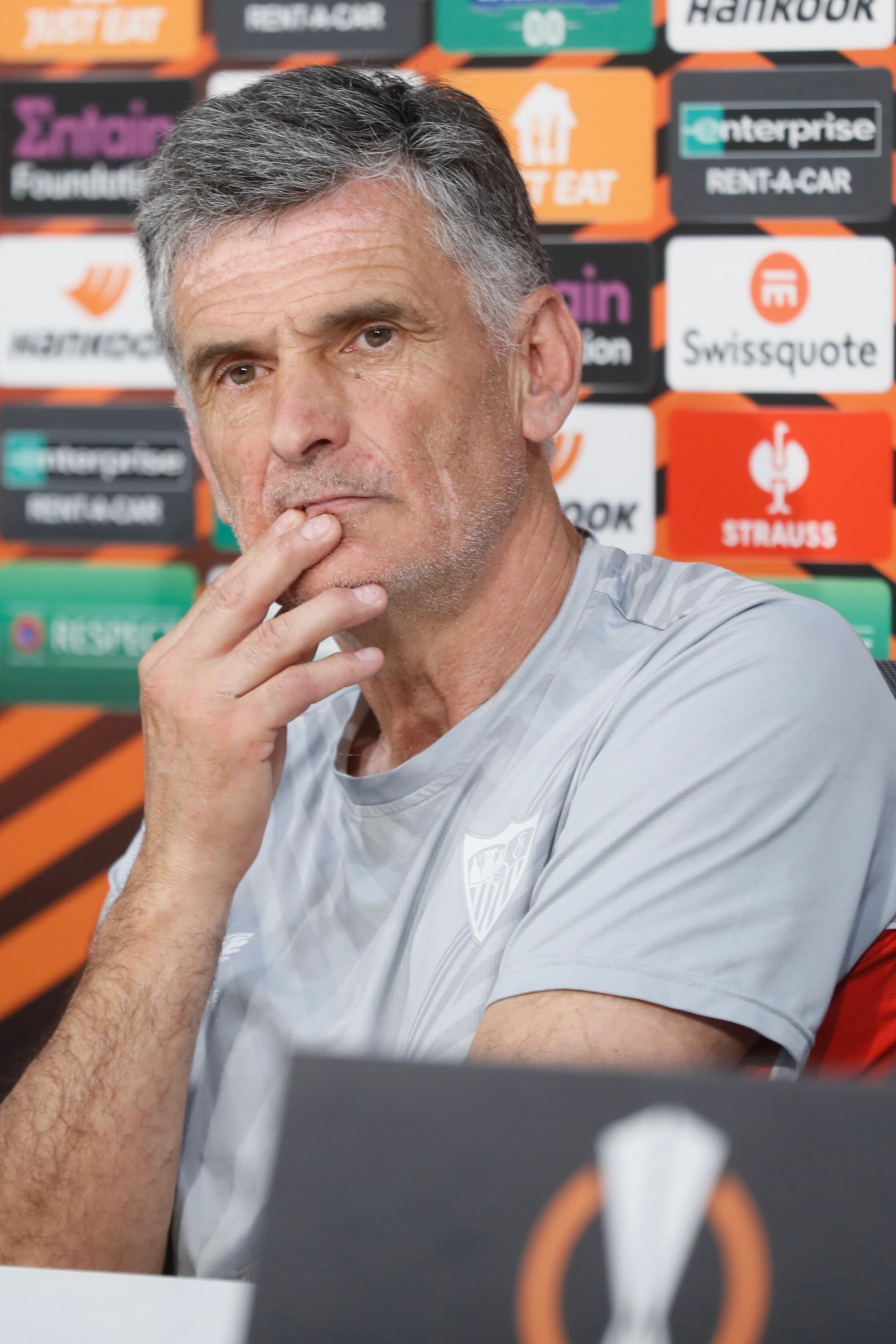 El entrenador del Sevilla FC, José Luis Mendilibar,