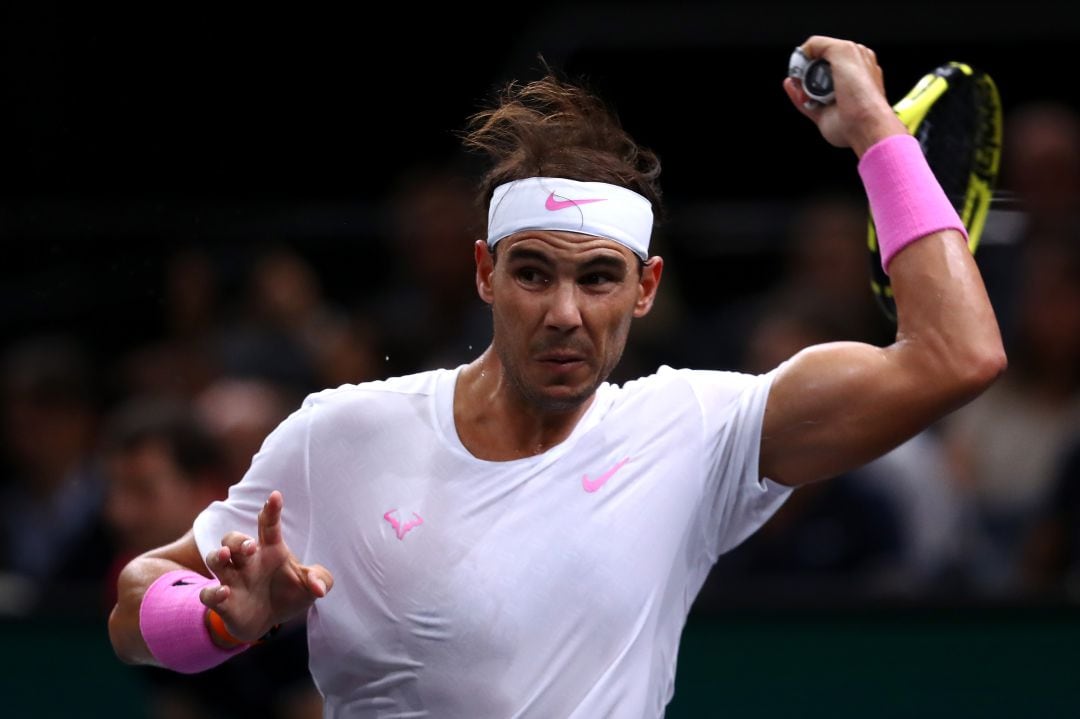 Rafael Nadal durante el torneo de París-Bercy.