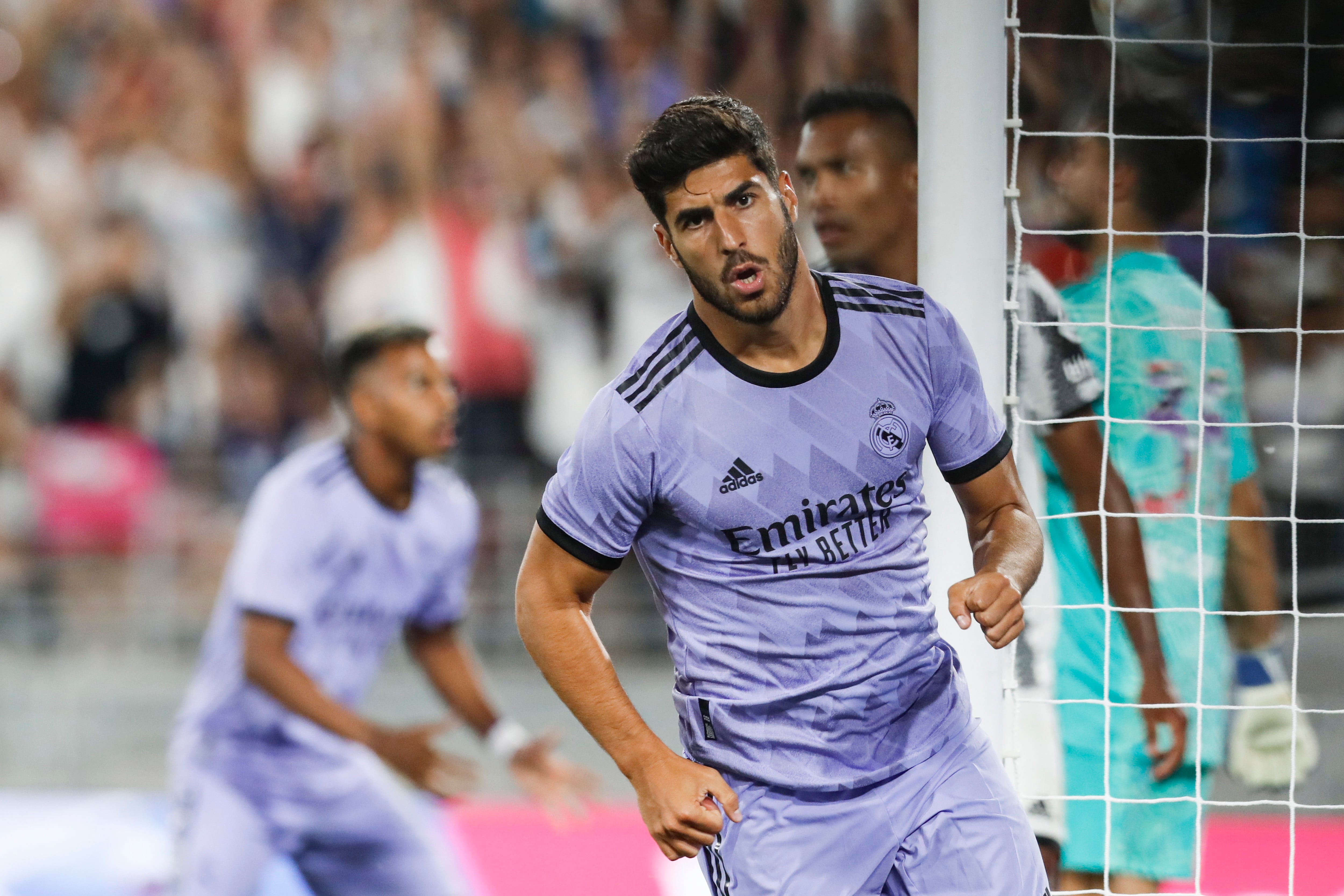 Marco Asensio en la pretemporada con el Real Madrid