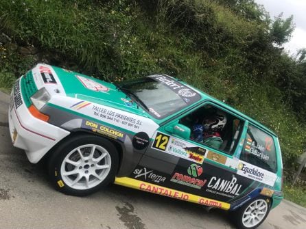 Amador Jaén y Gabriel Sanjuan en el Rally cántabro