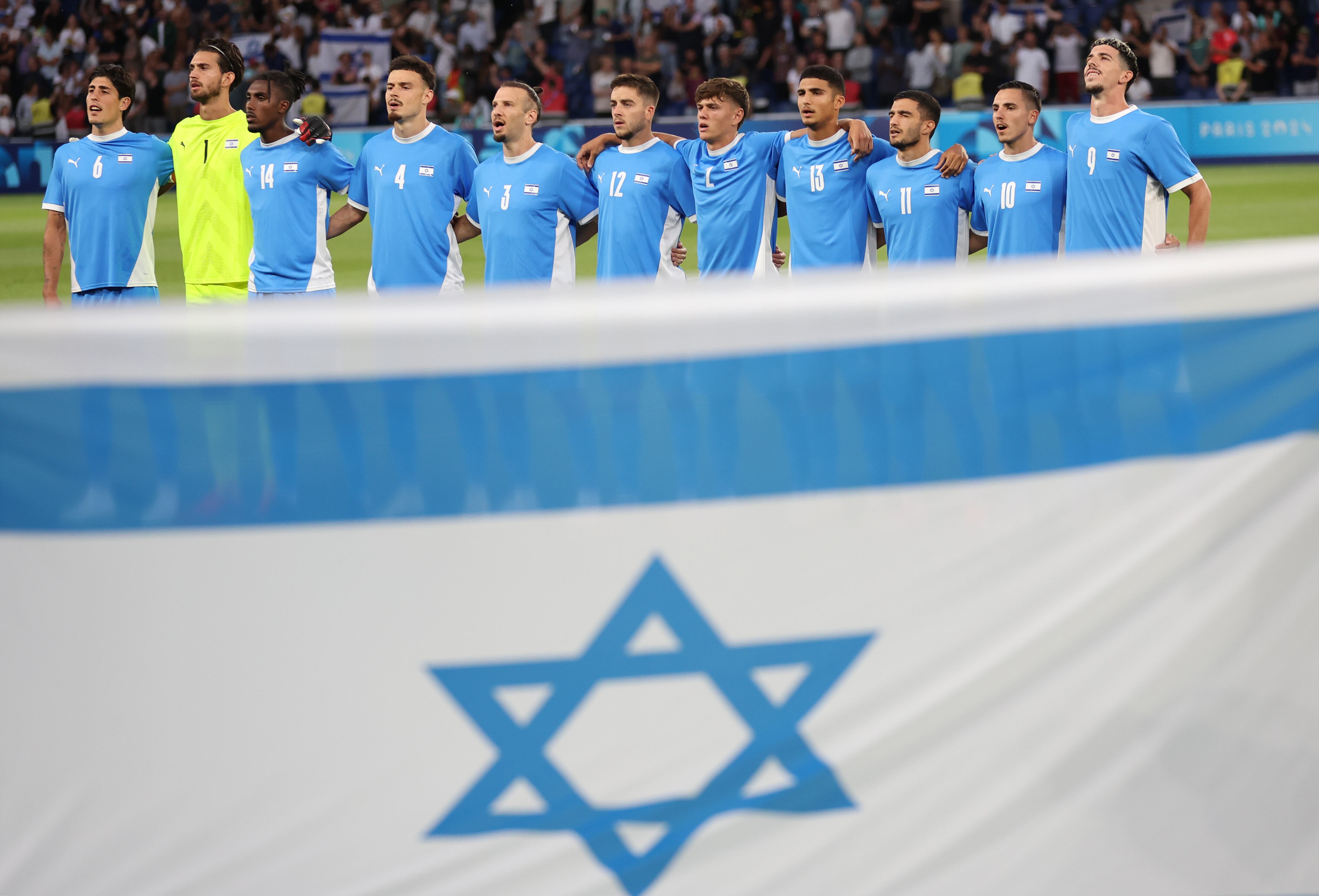 El equipo de Israel, en su partido de los Juegos Olímpicos 2024 ante Mali