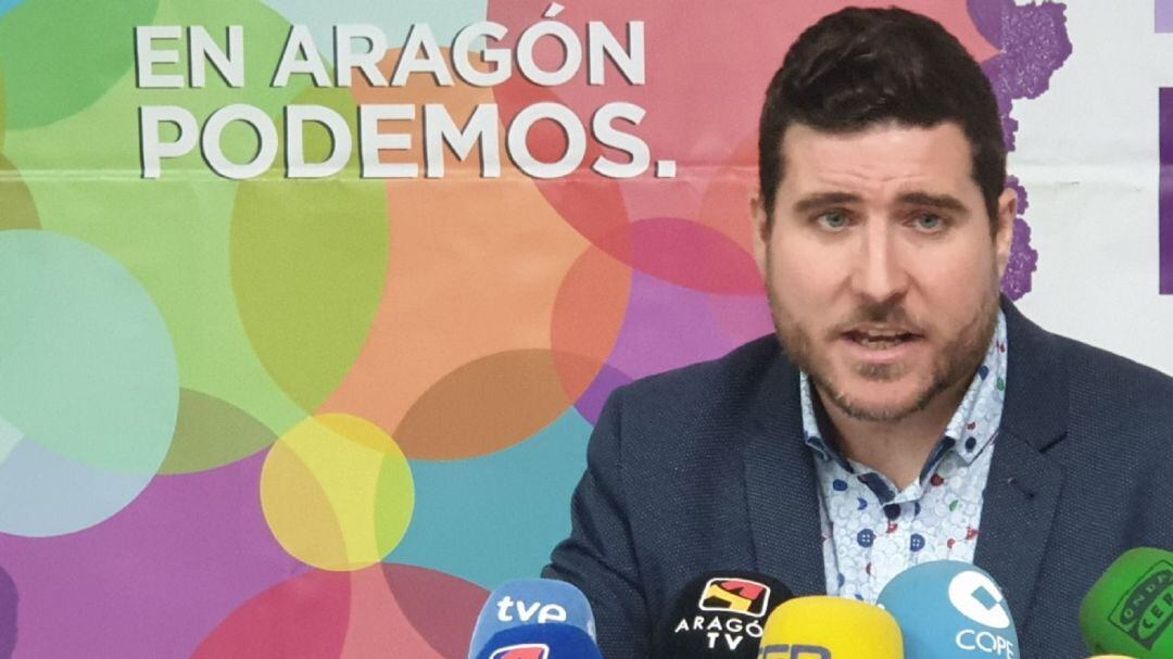 Nacho Escartín, líder de Podemos, en una imagen de archivo