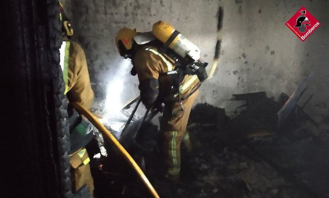 Incendio en una casa de campo de Monóvar 