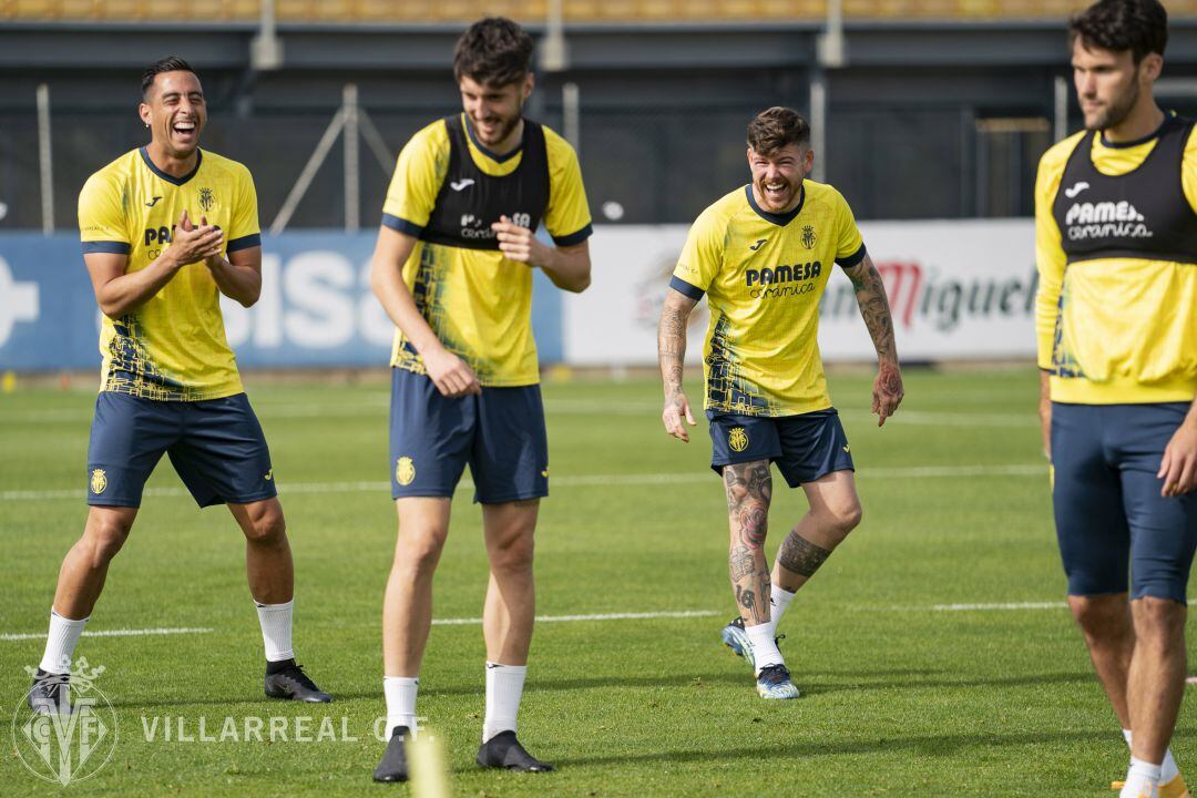 Imagen del entrenamiento previo al partido contra el Granada