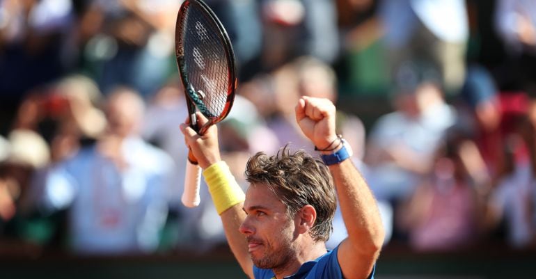 Wawrinka celebra la victoria ante Murray en París