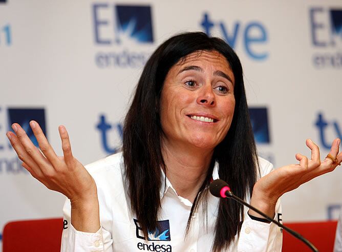 Edurne, durante la rueda de prensa