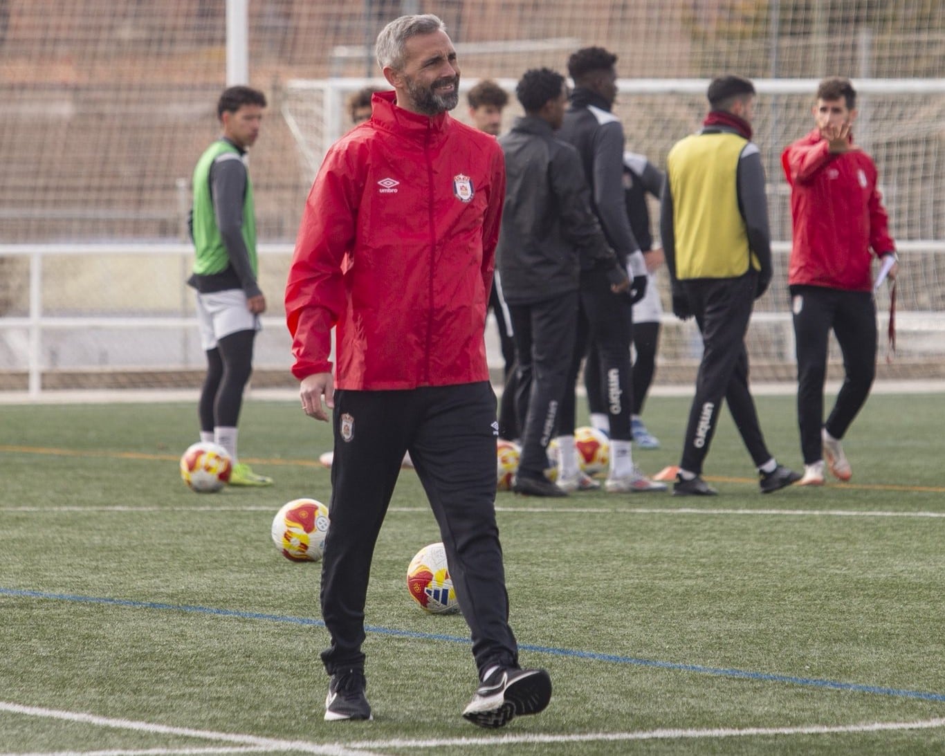 Aitor Martínez, durante su primera sesión de entrenamiento