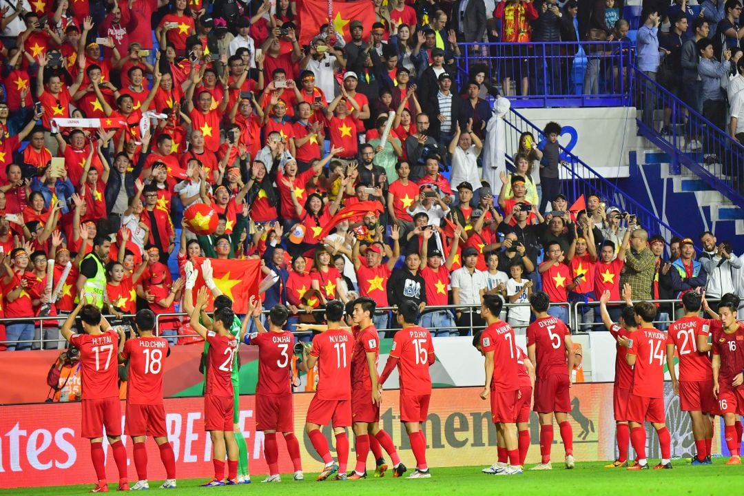 Imágenes de la selección de Vietnam durante la Copa Asia