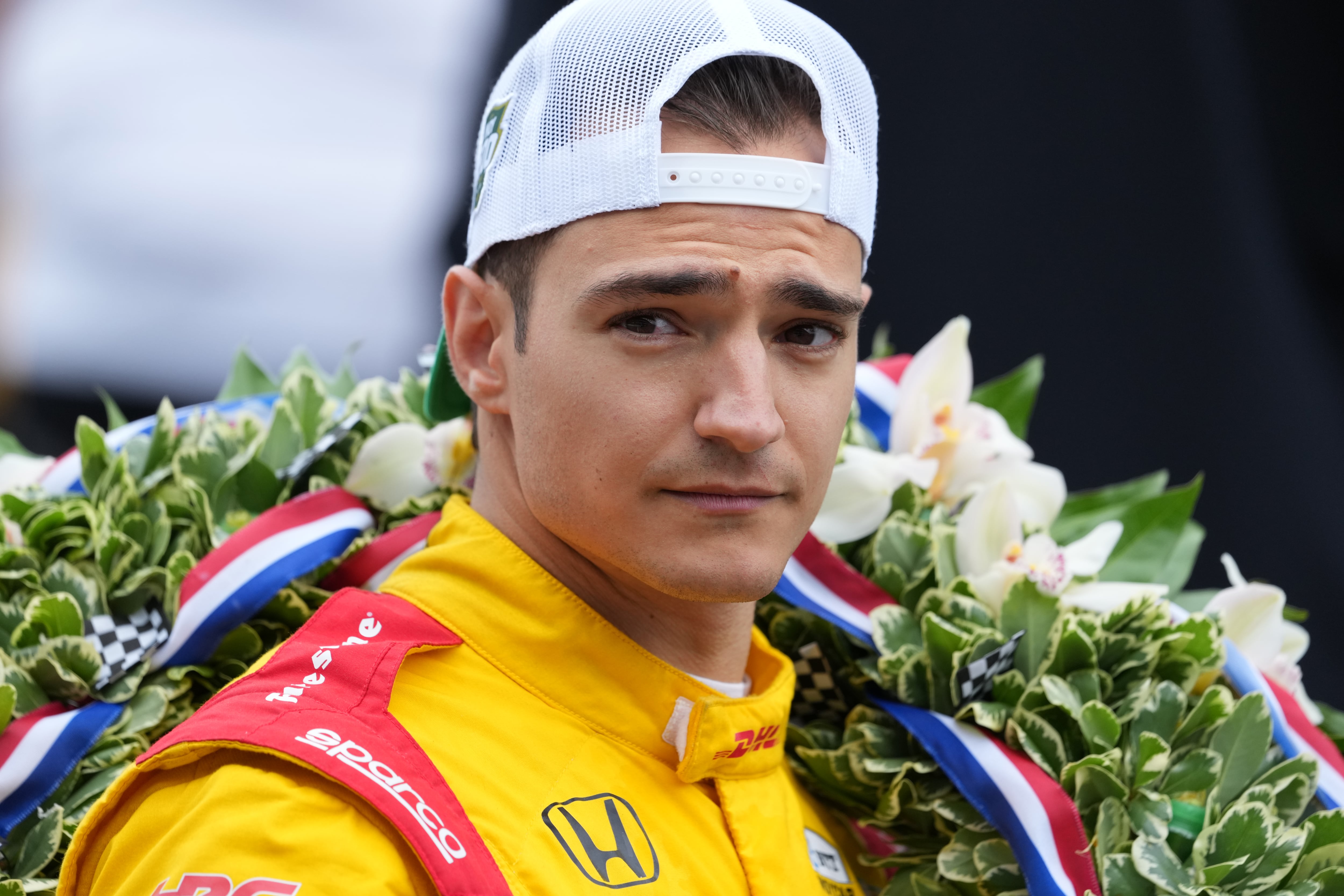 Álex Palou tras ganar la 109.ª edición de las 500 Millas de Indianápolis