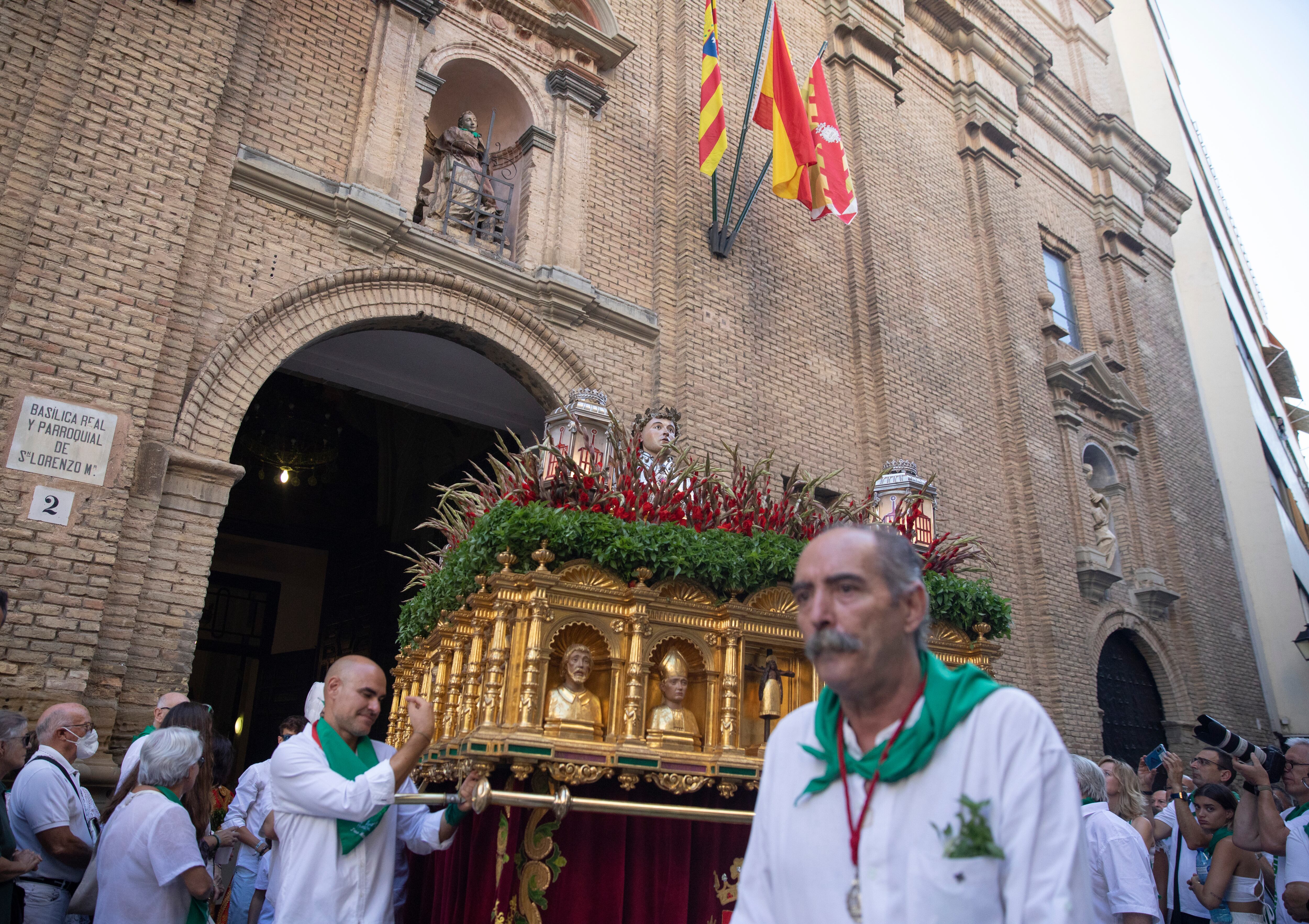 Joaquín Almerge en la Salida de San Lorenzo la mañana del 10 de agosto