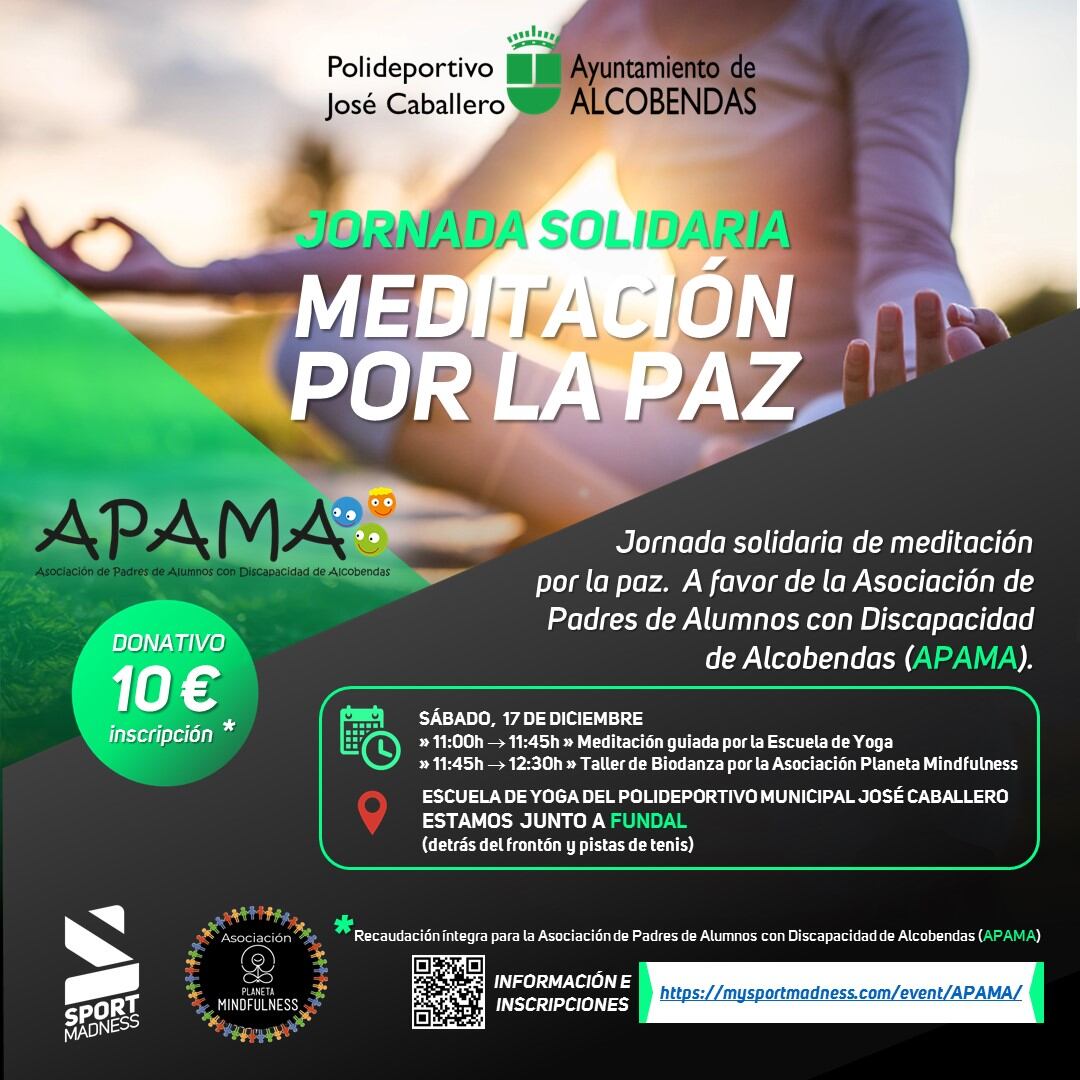 La jornada, organizada por la Escuela de Yoga Sportmadness y la Asociación Planeta Mindfulness, tendrá lugar el 17 de diciembre en la Escuela de Yoga del Polideportivo Municipal