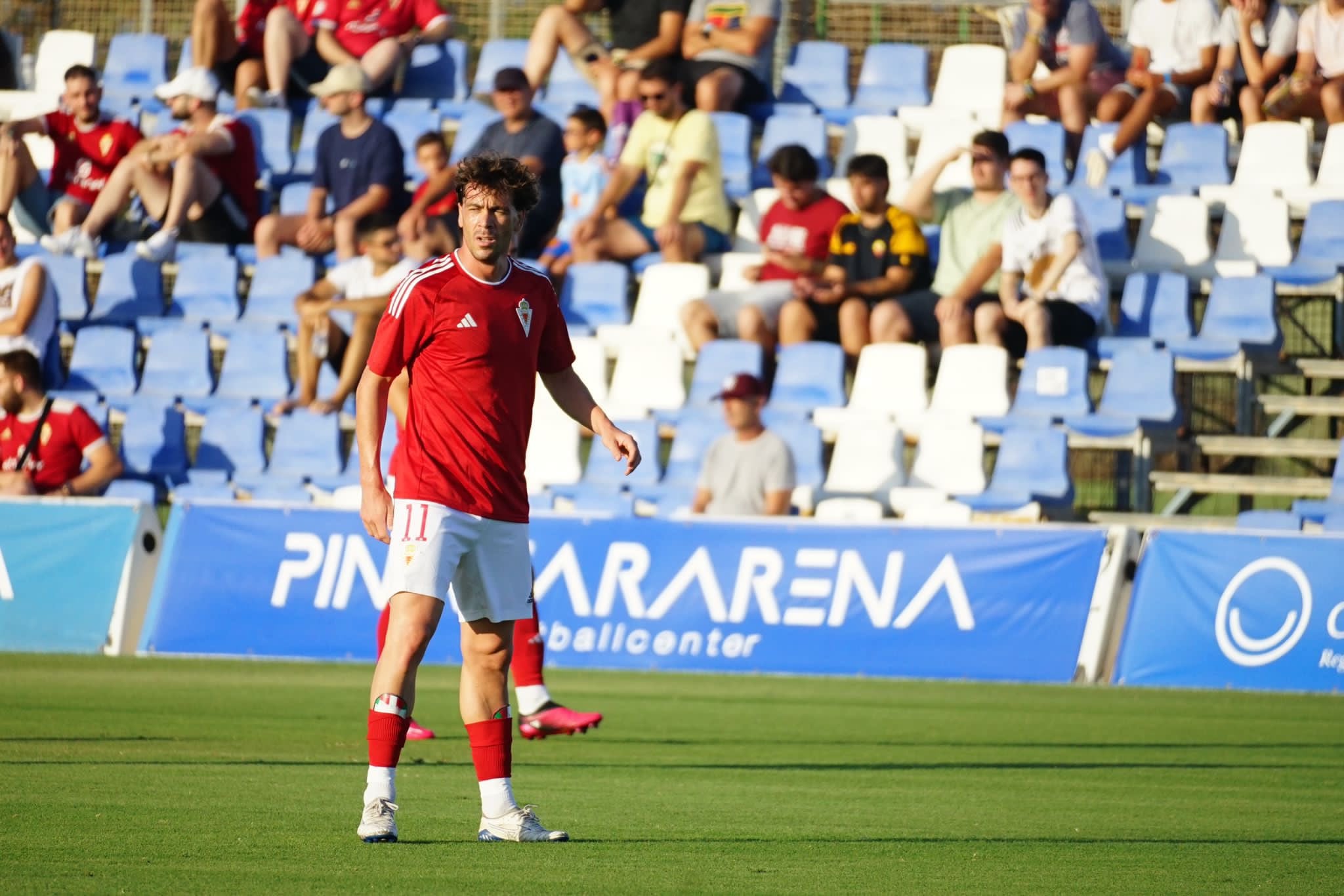 Iker Guarrotxena en pretemporada con el Real Murcia