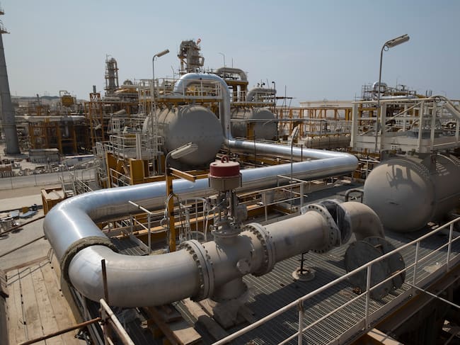 Parte de las instalaciones del yacimiento de South Pars en Asaluyeh (Irán)
